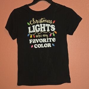 Black Christmas Lights Womens T-Shirt